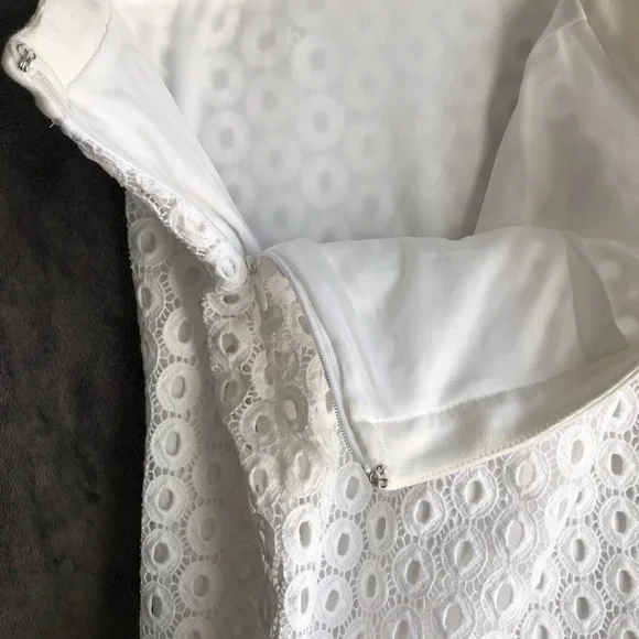 𝅺EXPRESS white eyelet lace‎ pencil skirt size 10 #s1119 - Picture 3 of 9